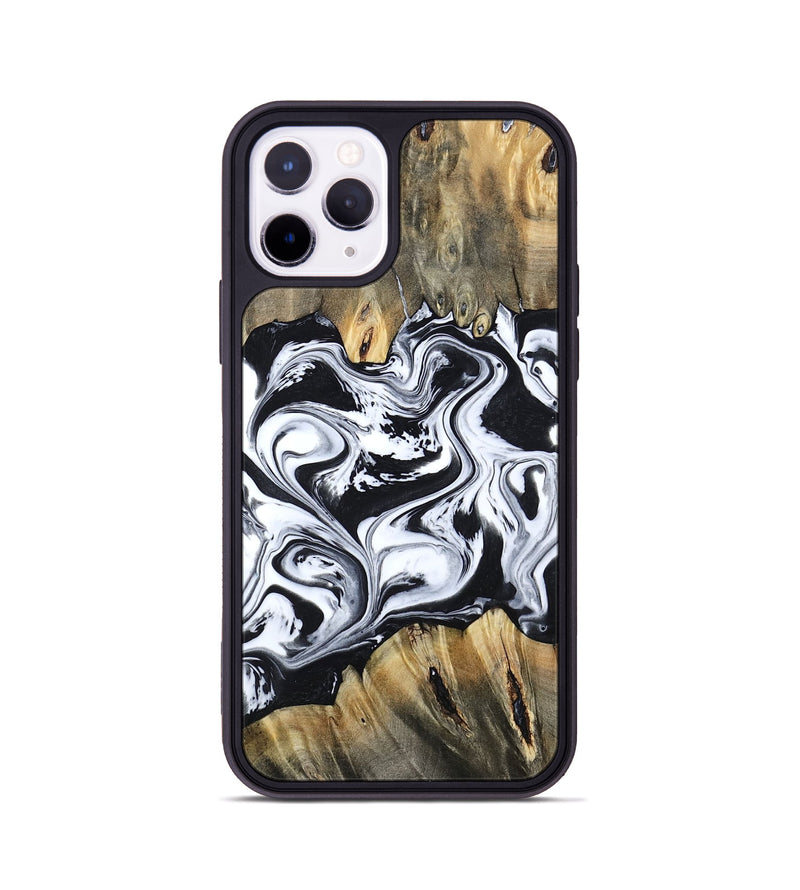 iPhone 11 Pro Wood Phone Case - Jayceon (Black & White, 810143)