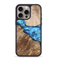 iPhone 15 Pro Max Wood Phone Case - Mayra (Blue, 810154)