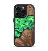 iPhone 16 Pro Wood Phone Case - Bobbie (Green, 810161)