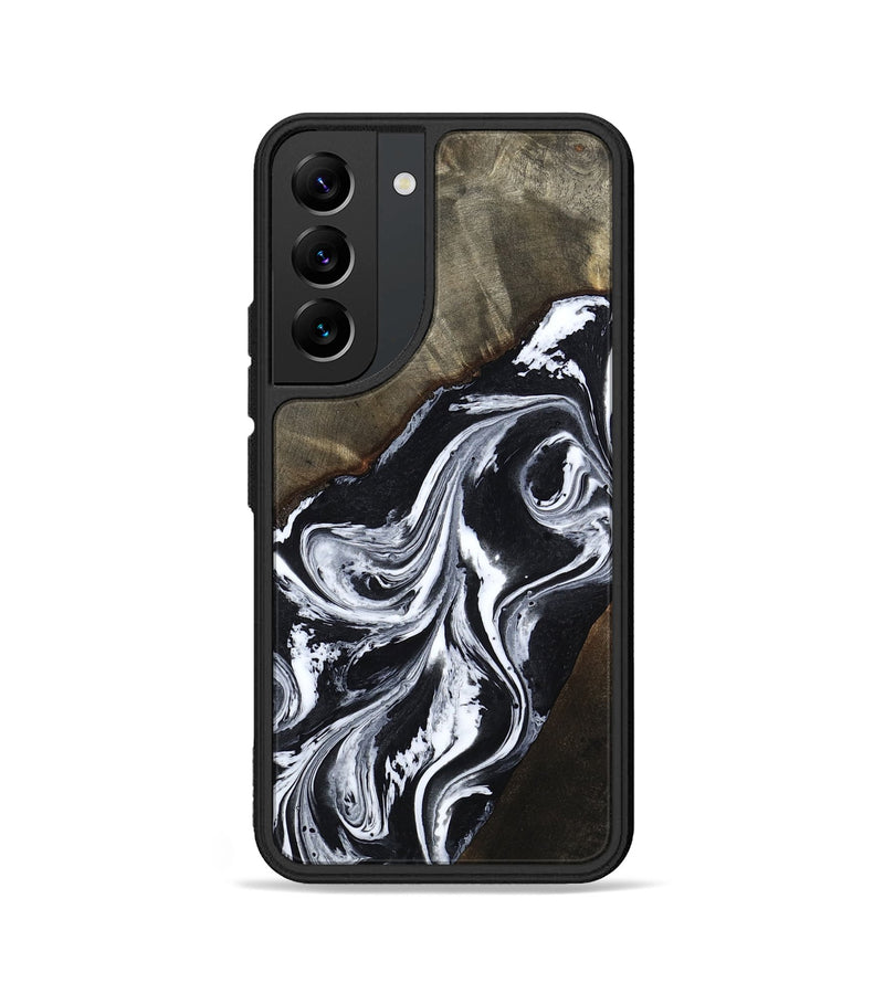 Galaxy S22 Wood Phone Case - Krish (Black & White, 810314)