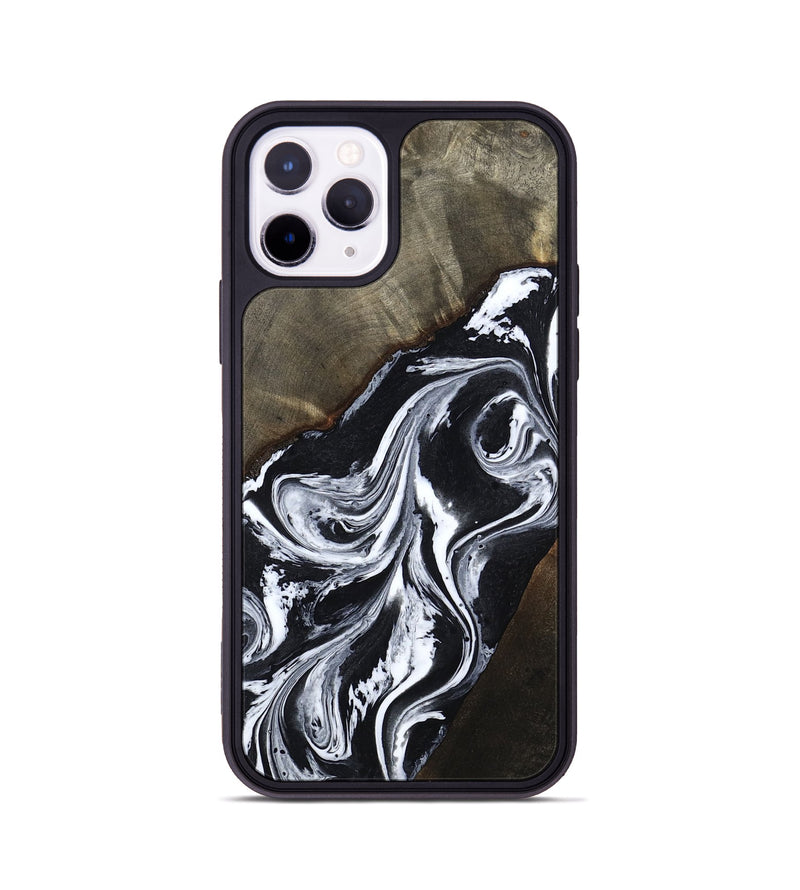 iPhone 11 Pro Wood Phone Case - Krish (Black & White, 810314)