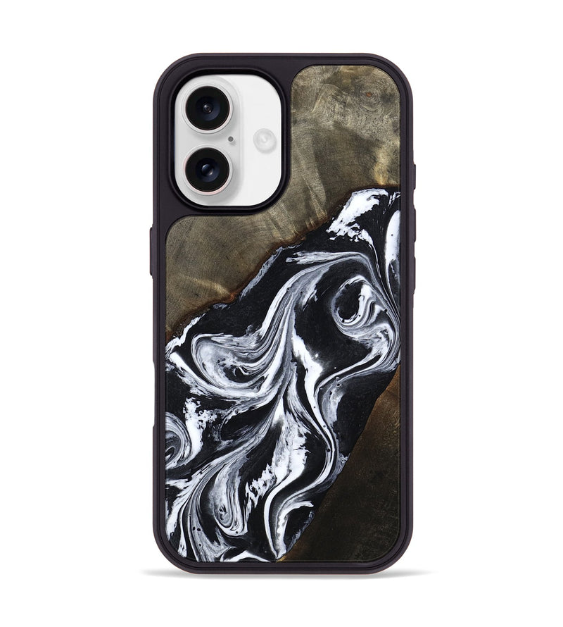iPhone 17 Wood Phone Case - Krish (Black & White, 810314)