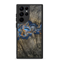 Galaxy S22 Ultra Wood Phone Case - Leone (Teal & Gold, 810333)