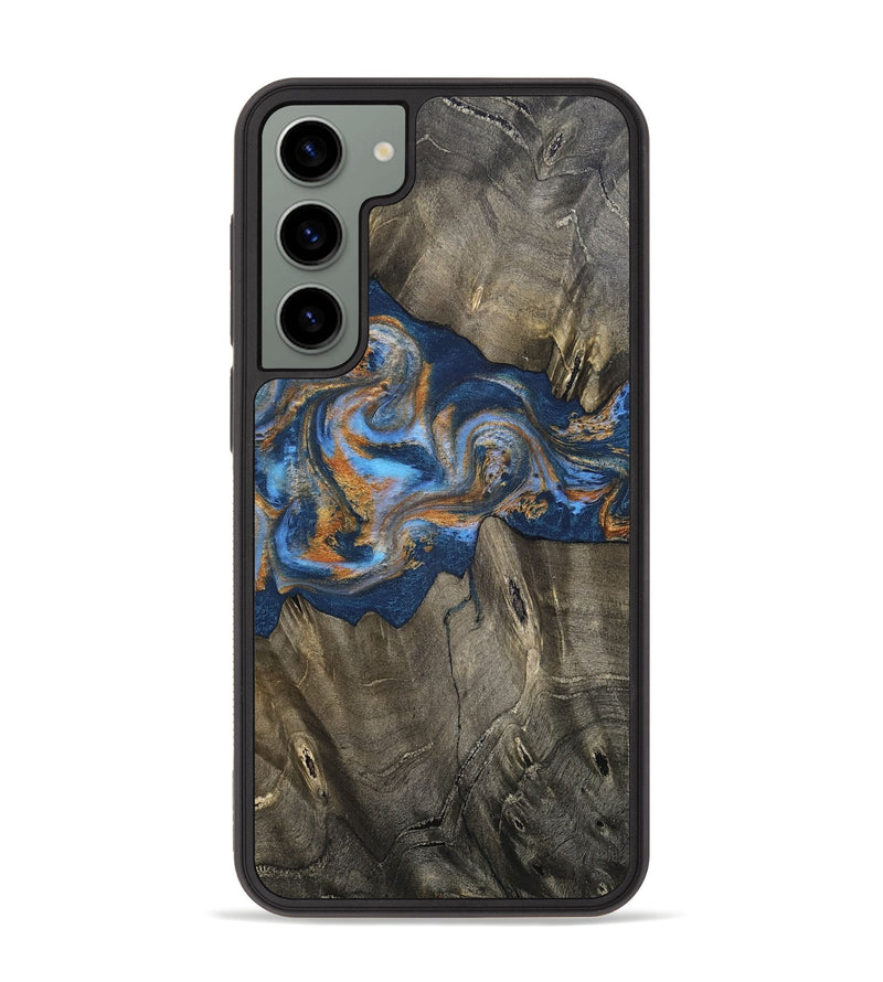 Galaxy S23 Plus Wood Phone Case - Leone (Teal & Gold, 810333)