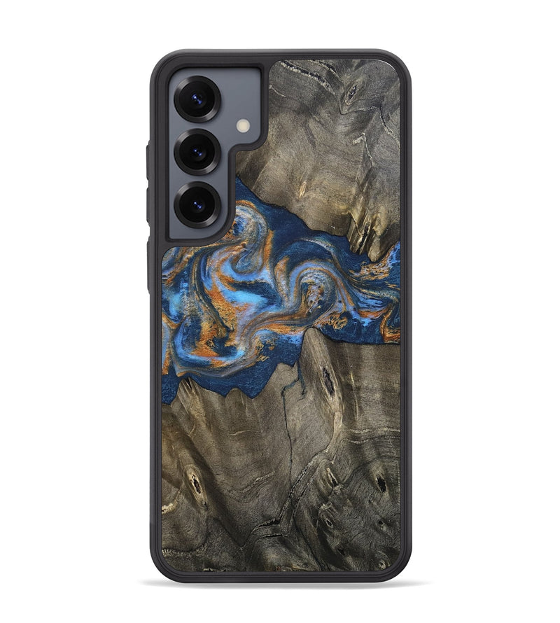 Galaxy S25 Plus Wood Phone Case - Leone (Teal & Gold, 810333)