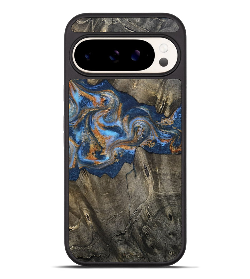 Pixel 9 Pro XL Wood Phone Case - Leone (Teal & Gold, 810333)