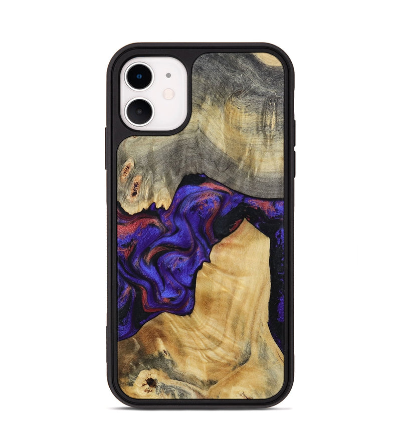 iPhone 11 Wood Phone Case - Kathy (Purple, 810336)