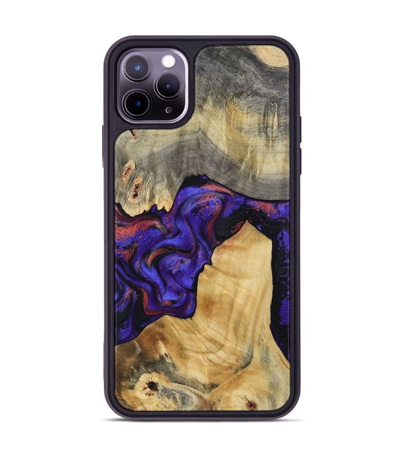 iPhone 11 Pro Max Wood Phone Case - Kathy (Purple, 810336)