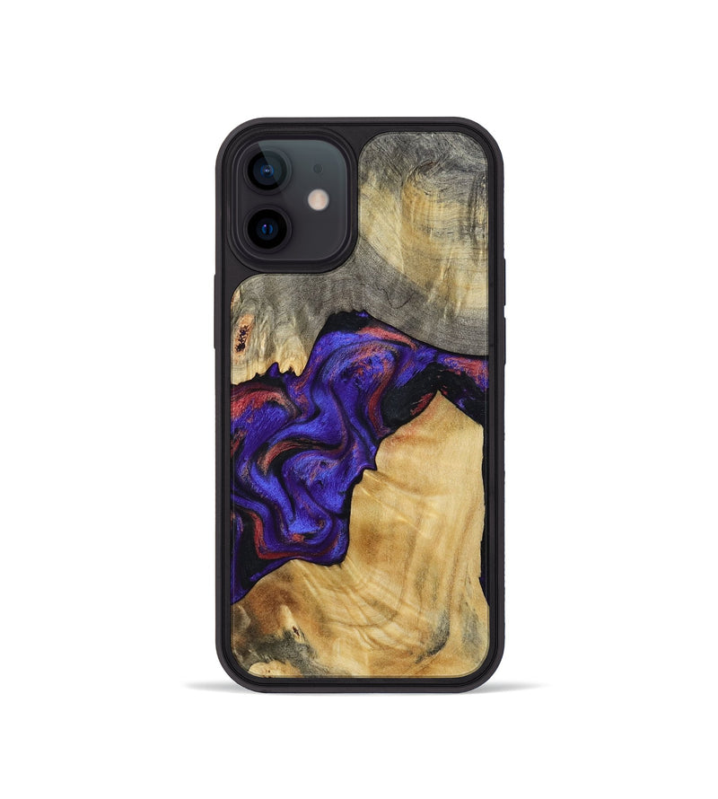 iPhone 12 mini Wood Phone Case - Kathy (Purple, 810336)