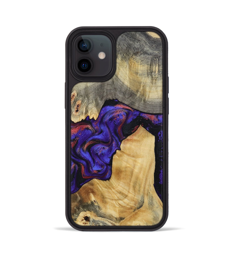 iPhone 12 Wood Phone Case - Kathy (Purple, 810336)