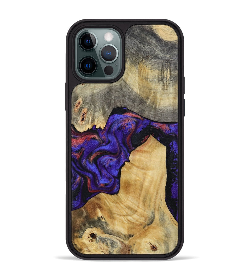 iPhone 12 Pro Max Wood Phone Case - Kathy (Purple, 810336)