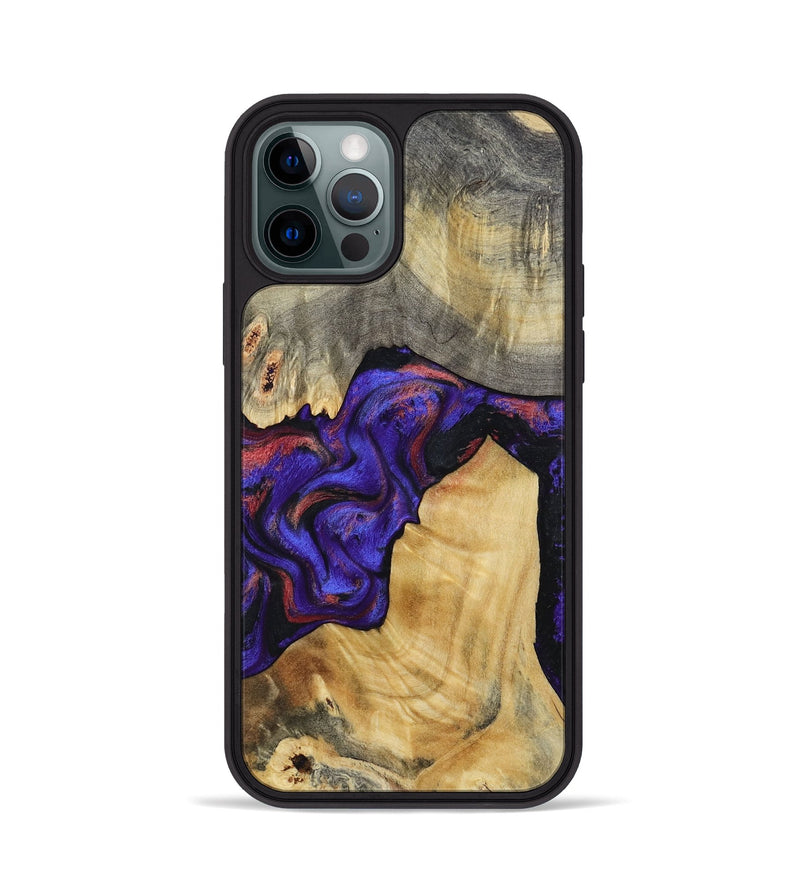 iPhone 12 Pro Wood Phone Case - Kathy (Purple, 810336)