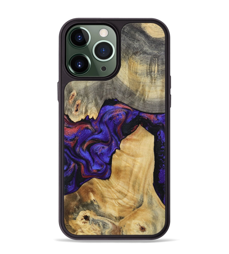 iPhone 13 Pro Max Wood Phone Case - Kathy (Purple, 810336)
