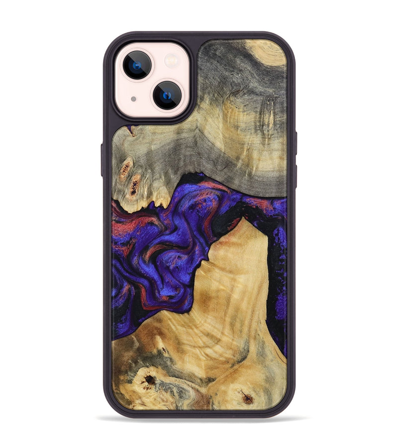 iPhone 14 Plus Wood Phone Case - Kathy (Purple, 810336)