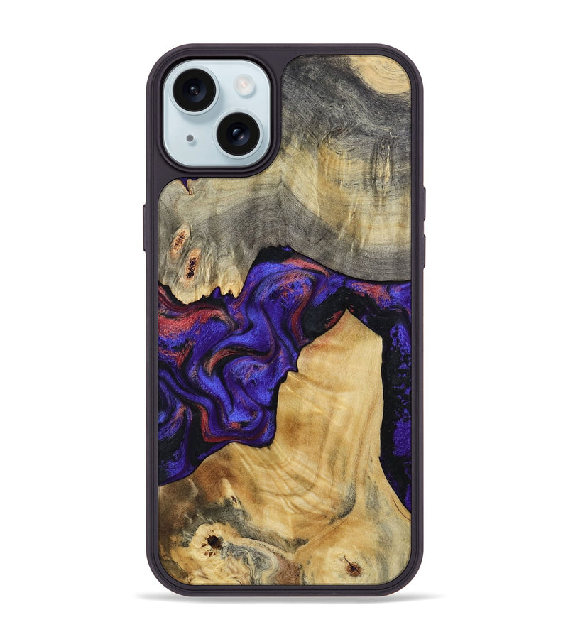 iPhone 15 Plus Wood Phone Case - Kathy (Purple, 810336)