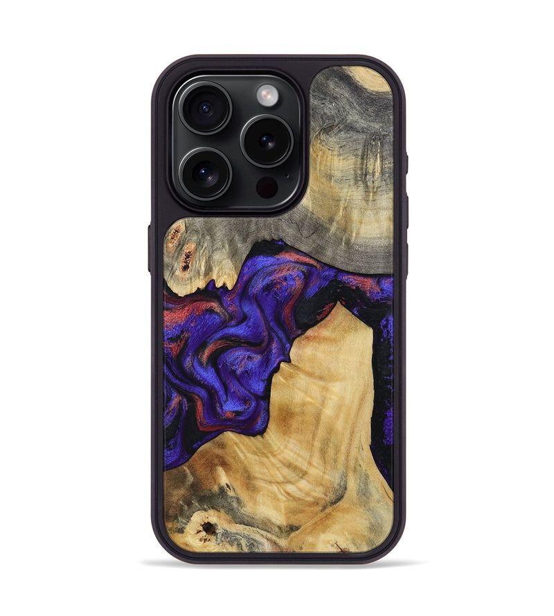 iPhone 15 Pro Wood Phone Case - Kathy (Purple, 810336)