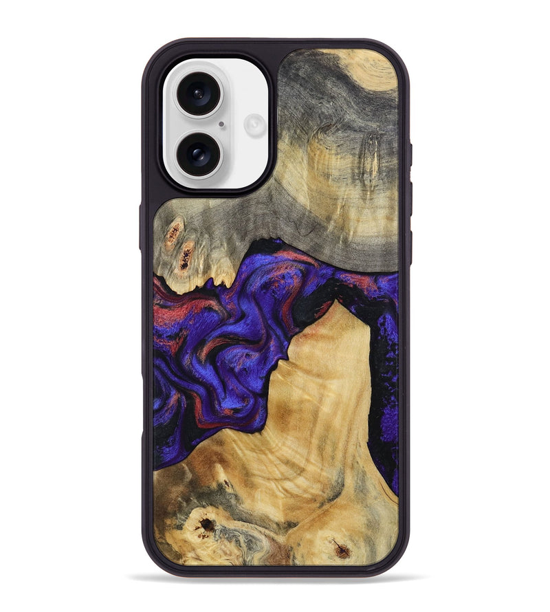 iPhone 16 Plus Wood Phone Case - Kathy (Purple, 810336)