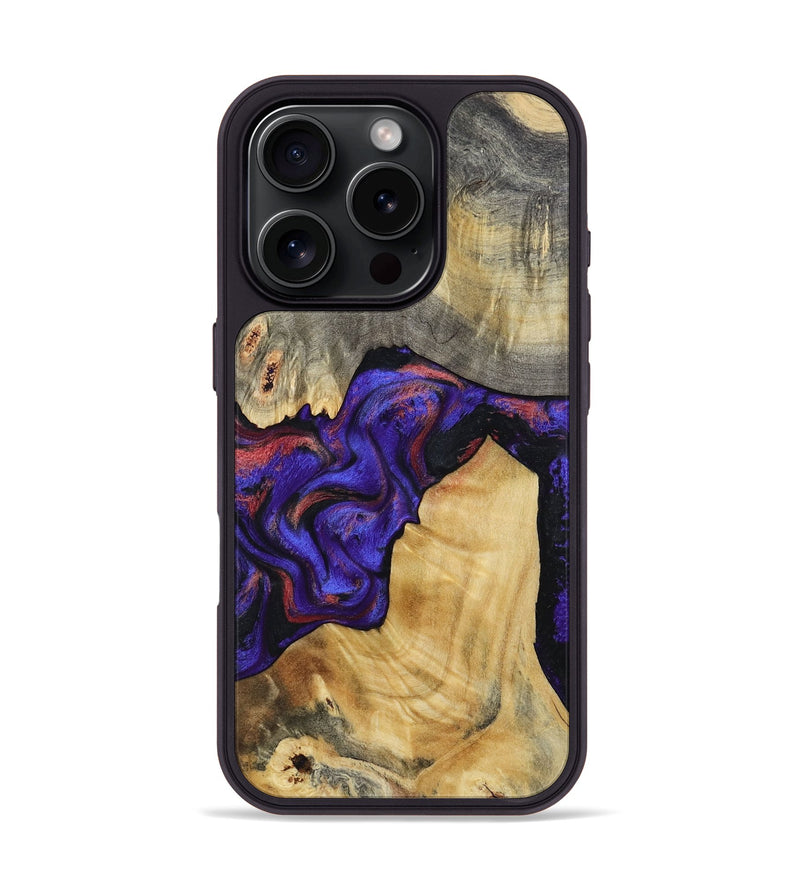iPhone 16 Pro Wood Phone Case - Kathy (Purple, 810336)