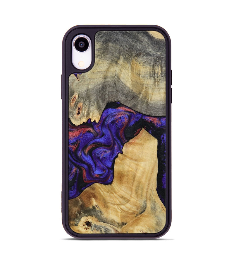 iPhone Xr Wood Phone Case - Kathy (Purple, 810336)