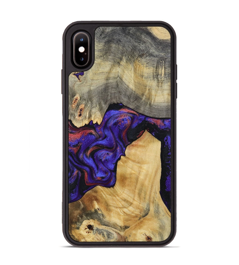 iPhone Xs Max Wood Phone Case - Kathy (Purple, 810336)