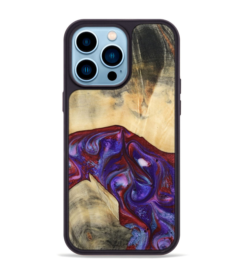 iPhone 14 Pro Max Wood Phone Case - Jase (Purple, 810344)