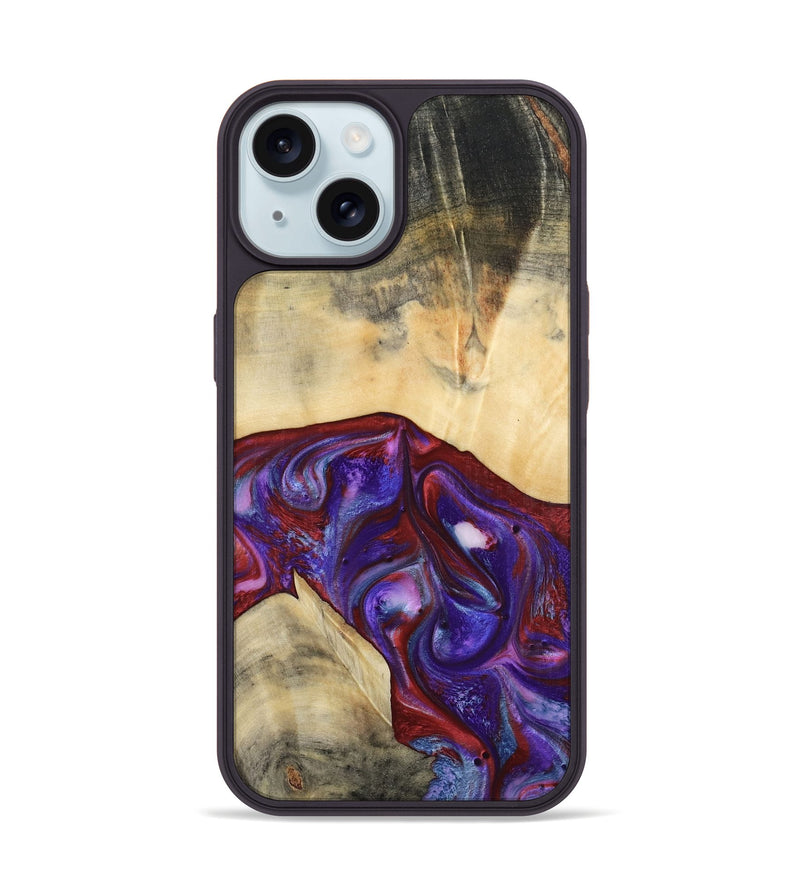 iPhone 15 Wood Phone Case - Jase (Purple, 810344)
