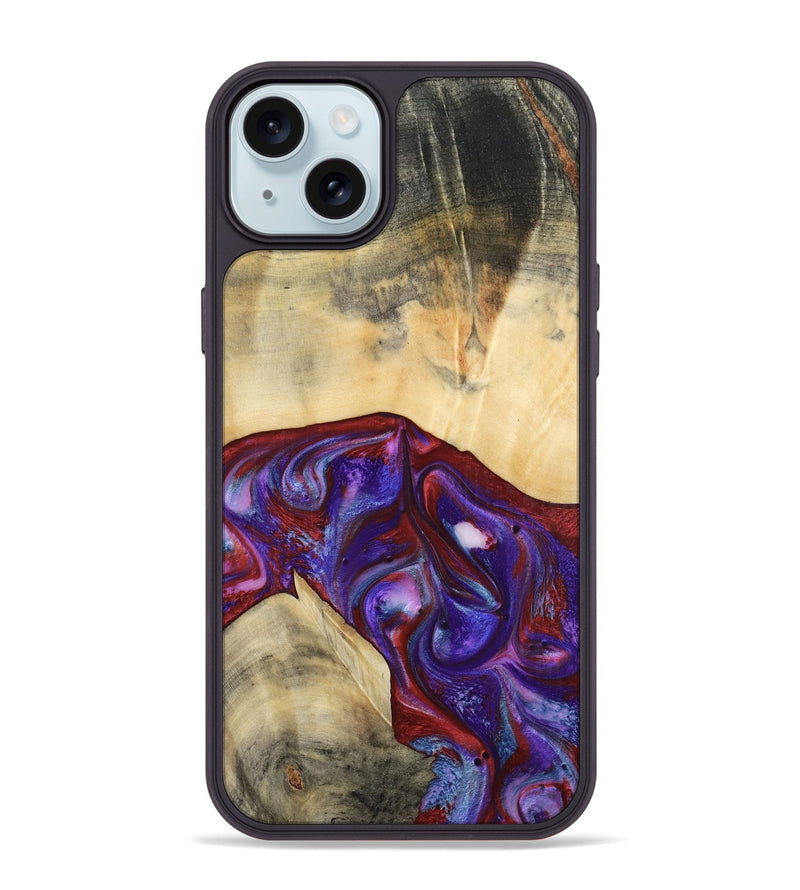 iPhone 15 Plus Wood Phone Case - Jase (Purple, 810344)