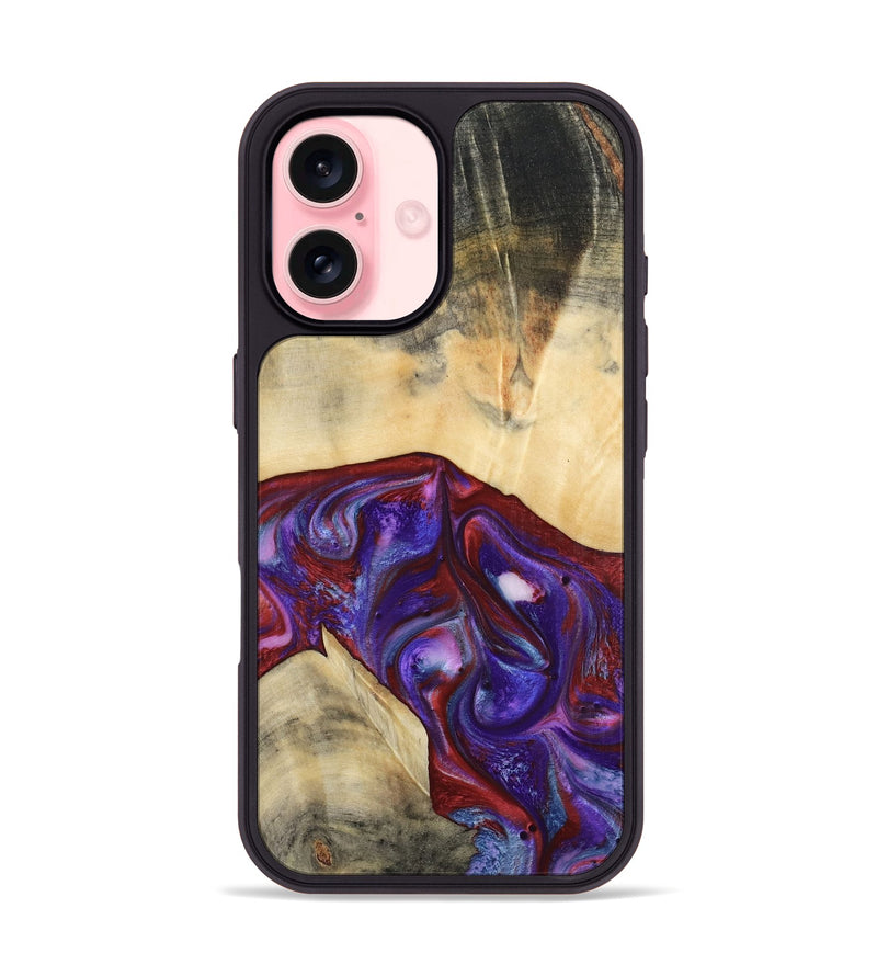 iPhone 16 Wood Phone Case - Jase (Purple, 810344)