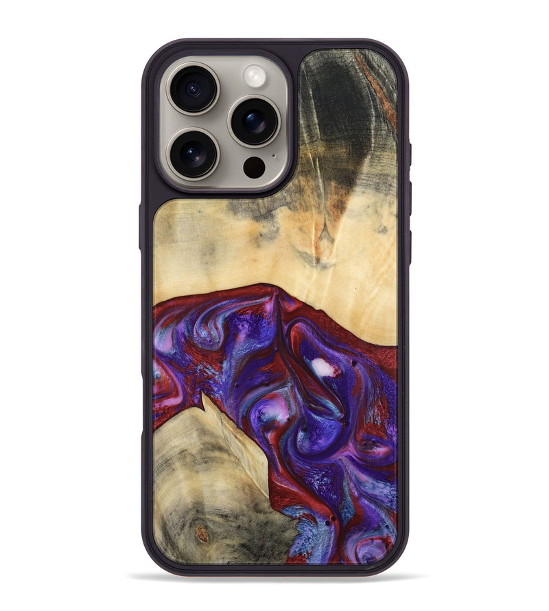 iPhone 16 Pro Max Wood Phone Case - Jase (Purple, 810344)