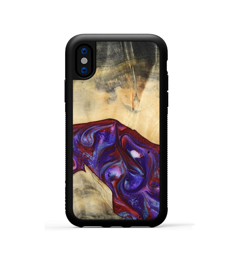 iPhone Xs Wood Phone Case - Jase (Purple, 810344)