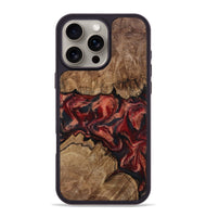 iPhone 16 Pro Max Wood Phone Case - Jamiya (Red, 810348)