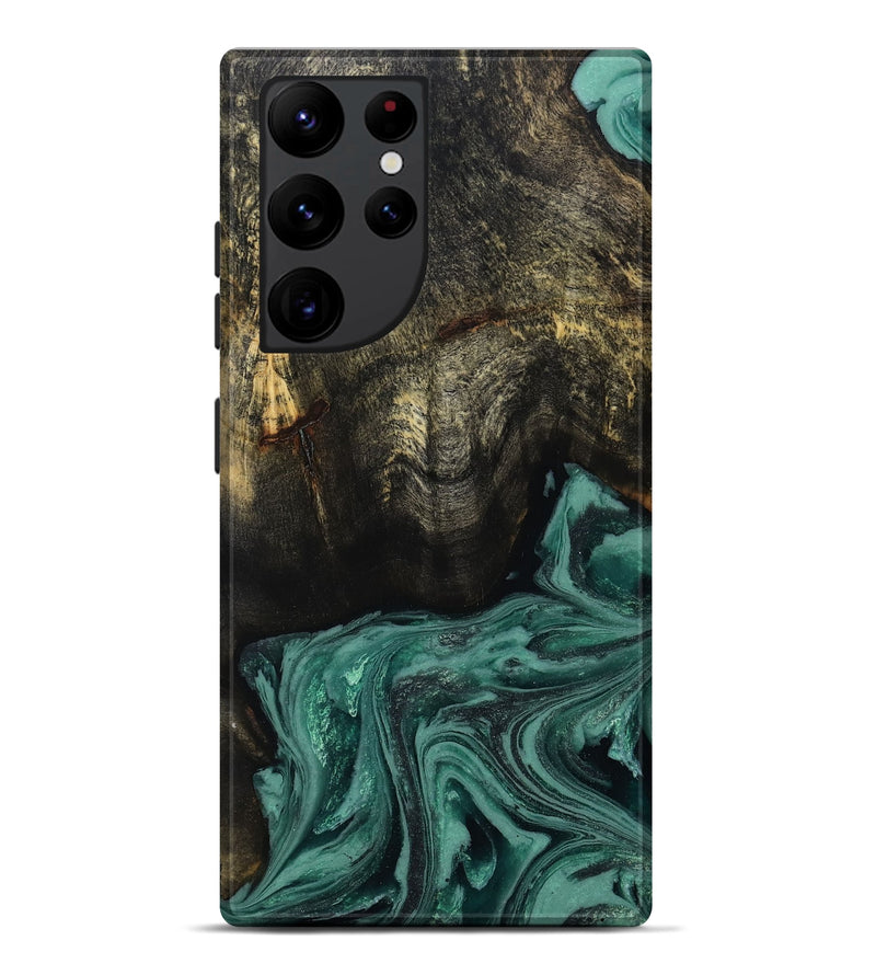 Galaxy S22 Ultra Wood Live Edge Phone Case - Lakesha (Green, 810385)