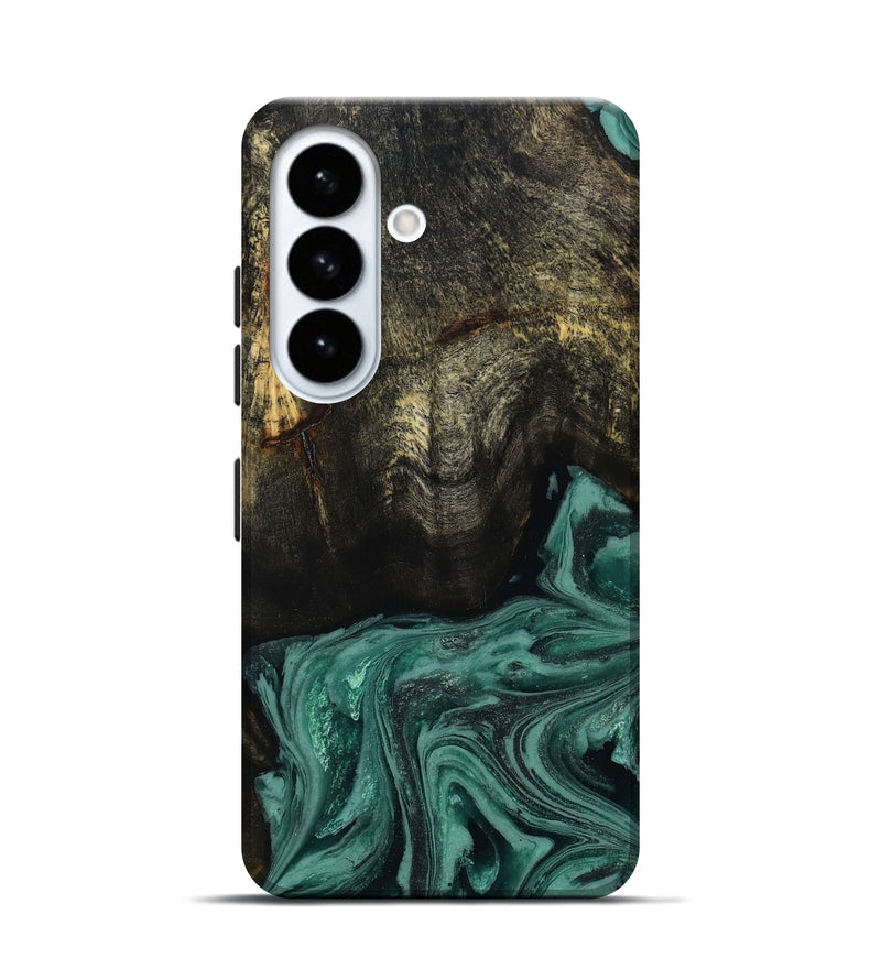 Galaxy S26 Wood Live Edge Phone Case - Lakesha (Green, 810385)