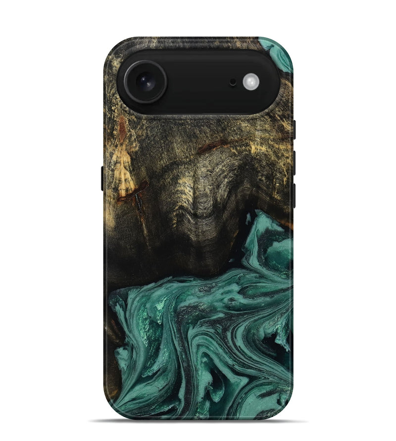 iPhone 17 Air Wood Live Edge Phone Case - Lakesha (Green, 810385)