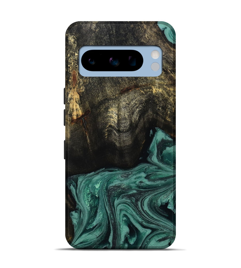 Pixel 8 Pro Wood Live Edge Phone Case - Lakesha (Green, 810385)