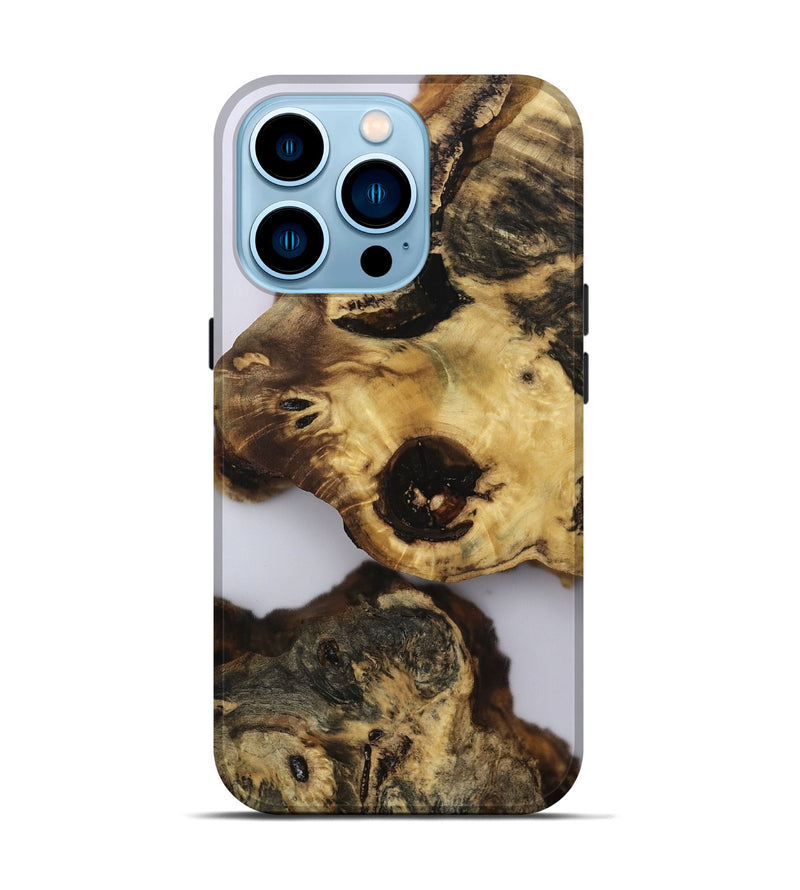 iPhone 14 Pro Wood Live Edge Phone Case - Aurelio (Clear, 810396)