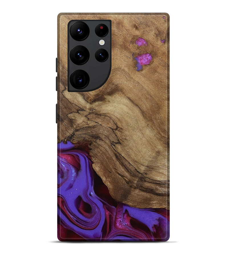 Galaxy S22 Ultra Wood Live Edge Phone Case - Ciji (Purple, 810397)