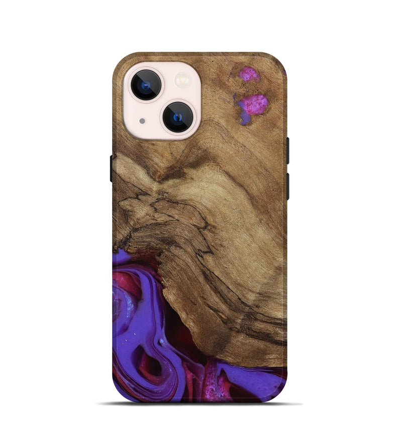 iPhone 13 mini Wood Live Edge Phone Case - Ciji (Purple, 810397)