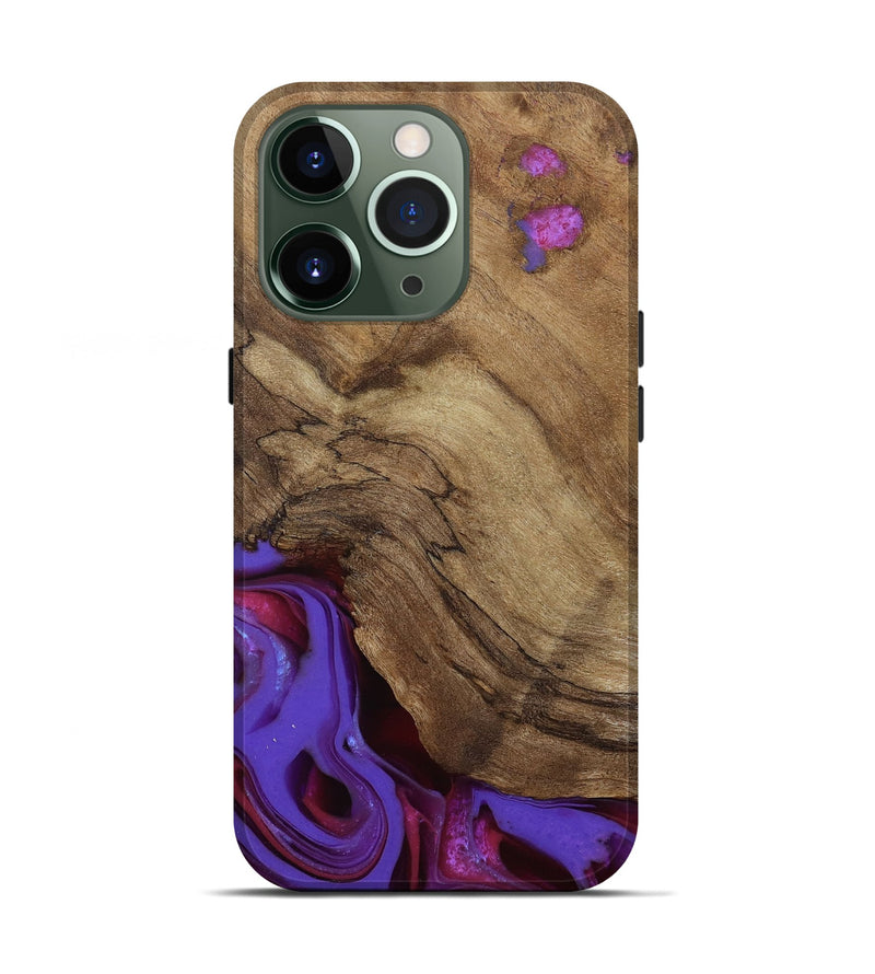 iPhone 13 Pro Wood Live Edge Phone Case - Ciji (Purple, 810397)