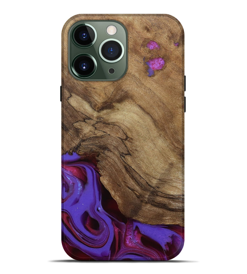 iPhone 13 Pro Max Wood Live Edge Phone Case - Ciji (Purple, 810397)