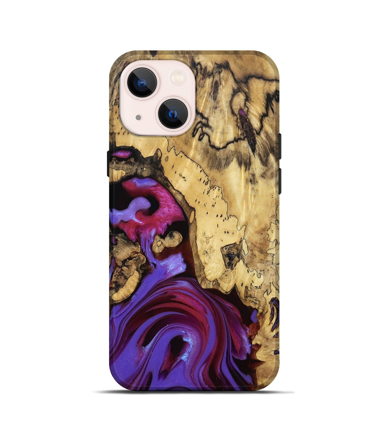 iPhone 13 mini Wood Live Edge Phone Case - Kaycee (Purple, 810400)