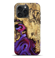 iPhone 16 Pro Max Wood Live Edge Phone Case - Kaycee (Purple, 810400)