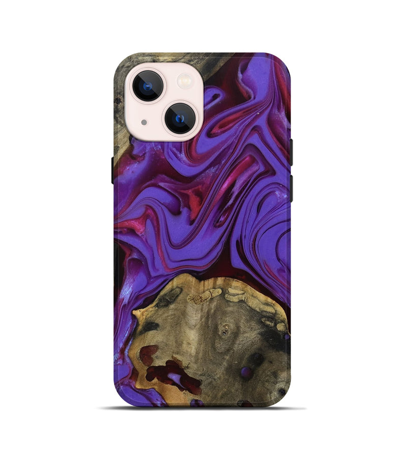 iPhone 13 mini Wood Live Edge Phone Case - Semaj (Purple, 810403)