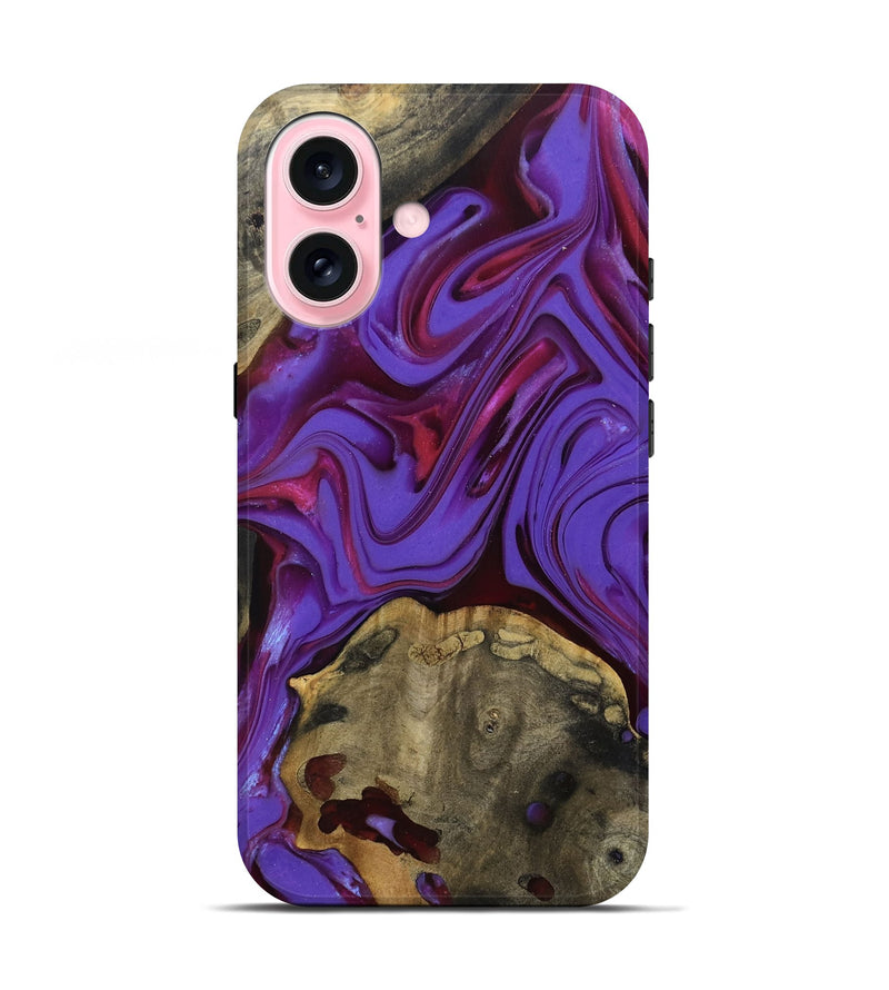 iPhone 17 Wood Live Edge Phone Case - Semaj (Purple, 810403)