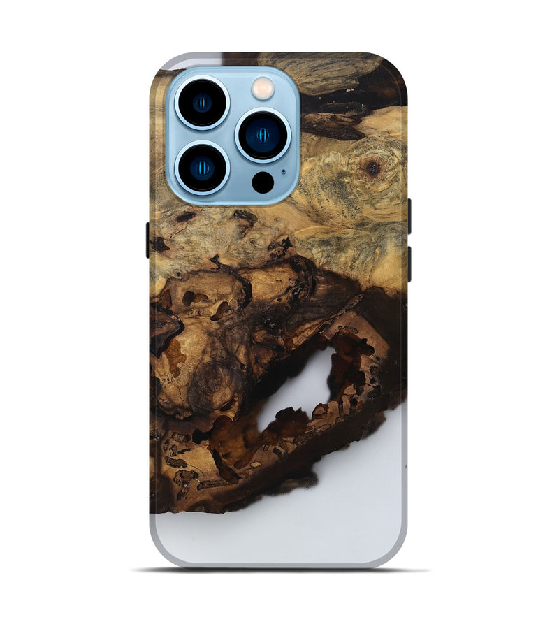 iPhone 14 Pro Wood Live Edge Phone Case - Brandee (Clear, 810404)