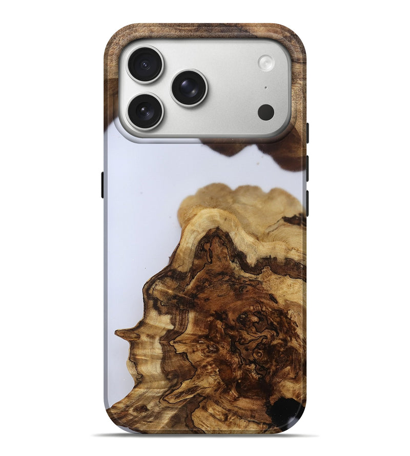 iPhone 17 Pro Max Wood Live Edge Phone Case - Tawanna (Clear, 810405)