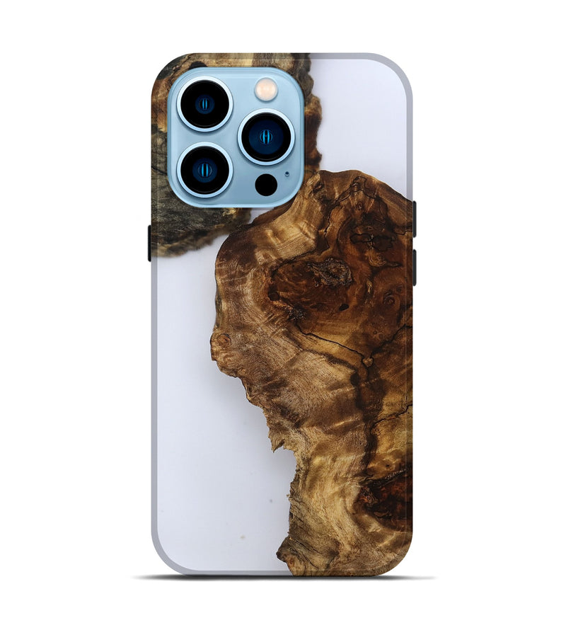 iPhone 14 Pro Wood Live Edge Phone Case - Wesley (Clear, 810420)