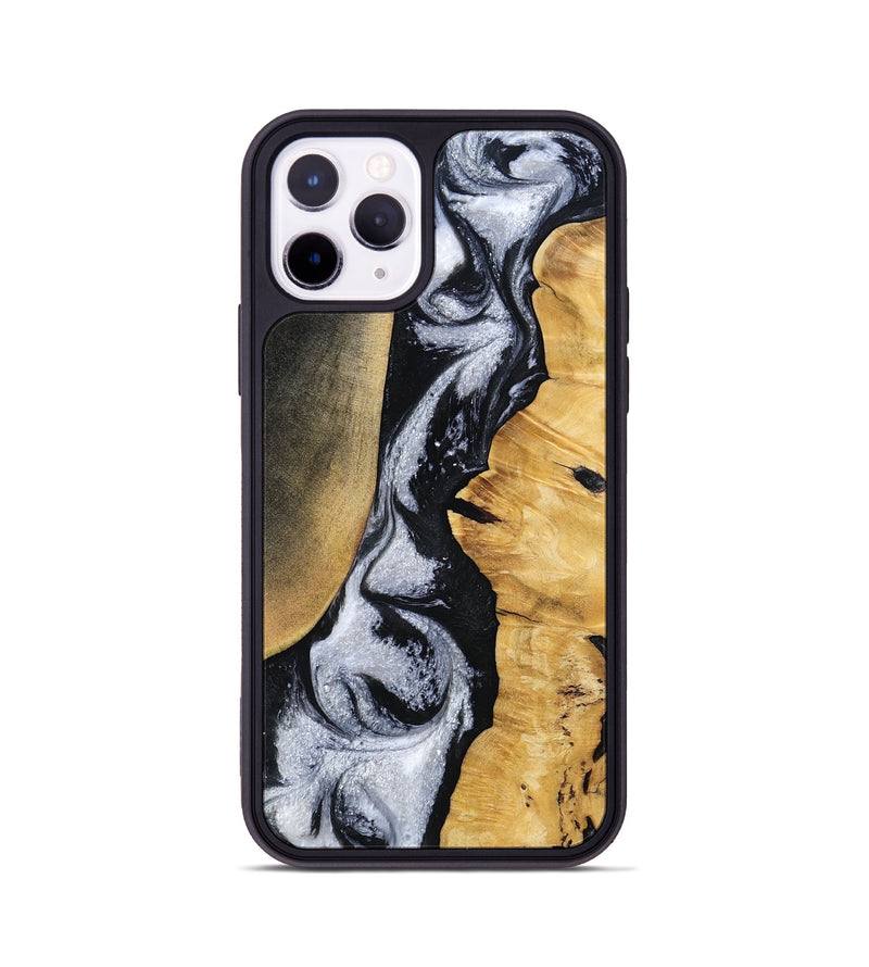 iPhone 11 Pro Wood Phone Case - Marilee (Black & White, 810432)