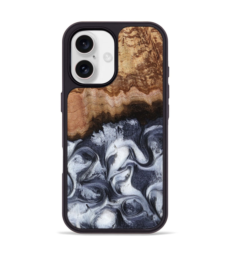 iPhone 17 Wood Phone Case - Hobson (Black & White, 810433)