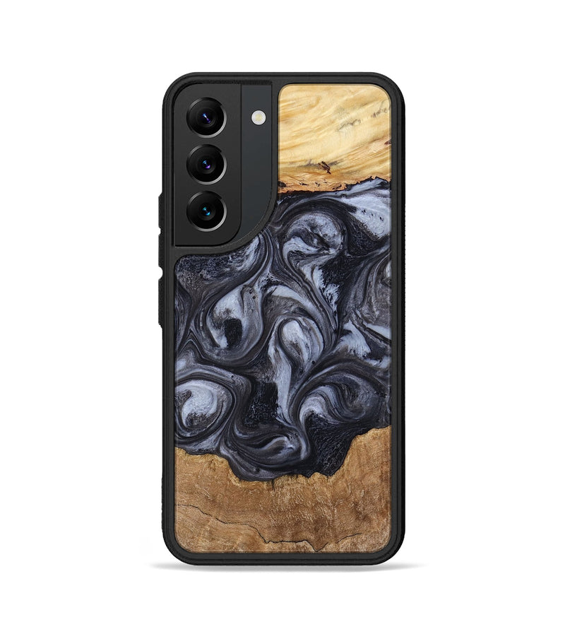 Galaxy S22 Wood Phone Case - Tatum (Black & White, 810435)